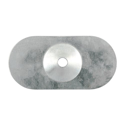 TIMCO Metal Oval Stress Plate - Galvanised 82 x 40mm (50 Pack)