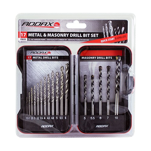 TIMCO Ground Jobber & Masonry Drill Set 17 Pack (17 Case)