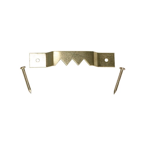 TIMCO Mixed Sawtooth Hangers and Nails - Electro Brass 41mm & 63mm (15)