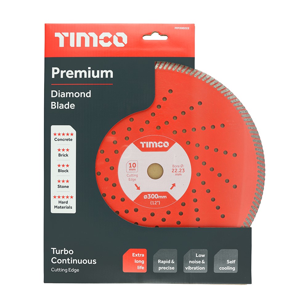 TIMCO Premium Diamond Blade - Turbo Continuous 300 x 22.2mm