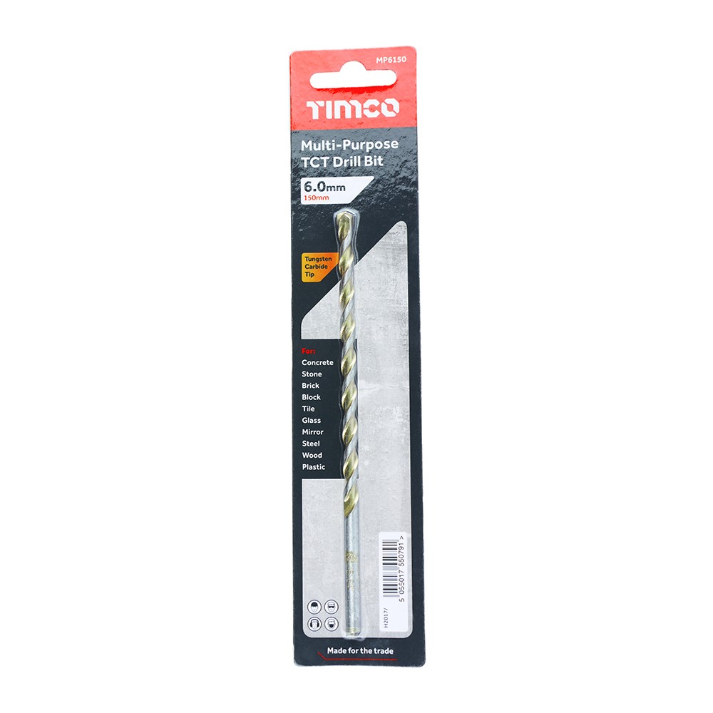 TIMCO TCT Multi-Purpose Drill Bit 6.0 x 150mm