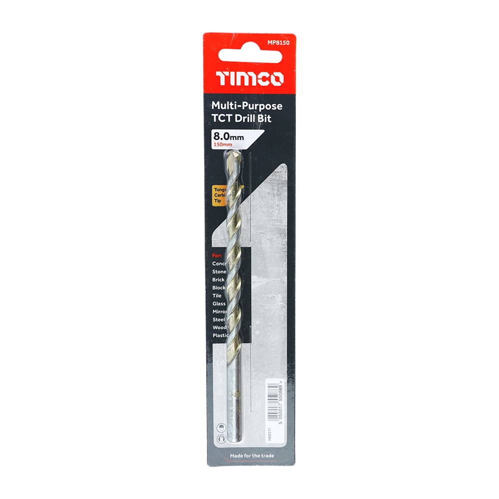 TIMCO TCT Multi-Purpose Drill Bit 8.0 x 150mm