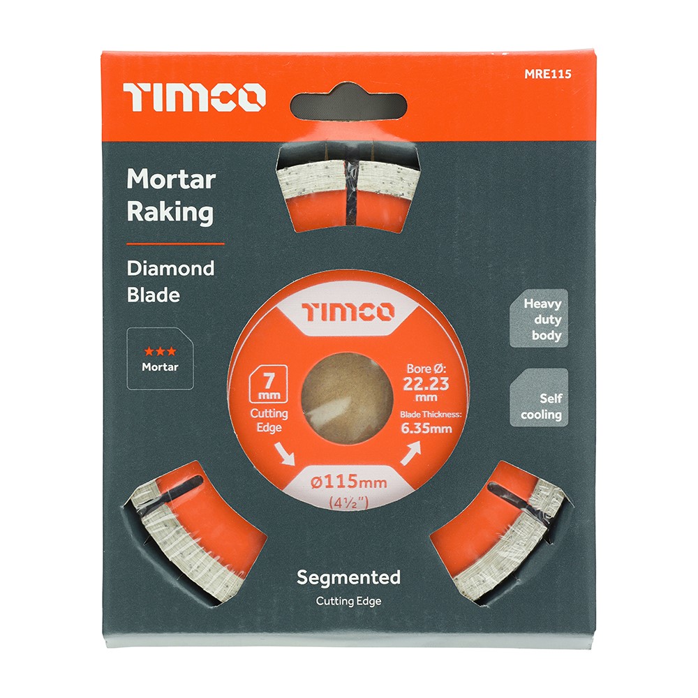 TIMCO Mortar Raking Diamond Blade - Segmented 115 x 22.2mm