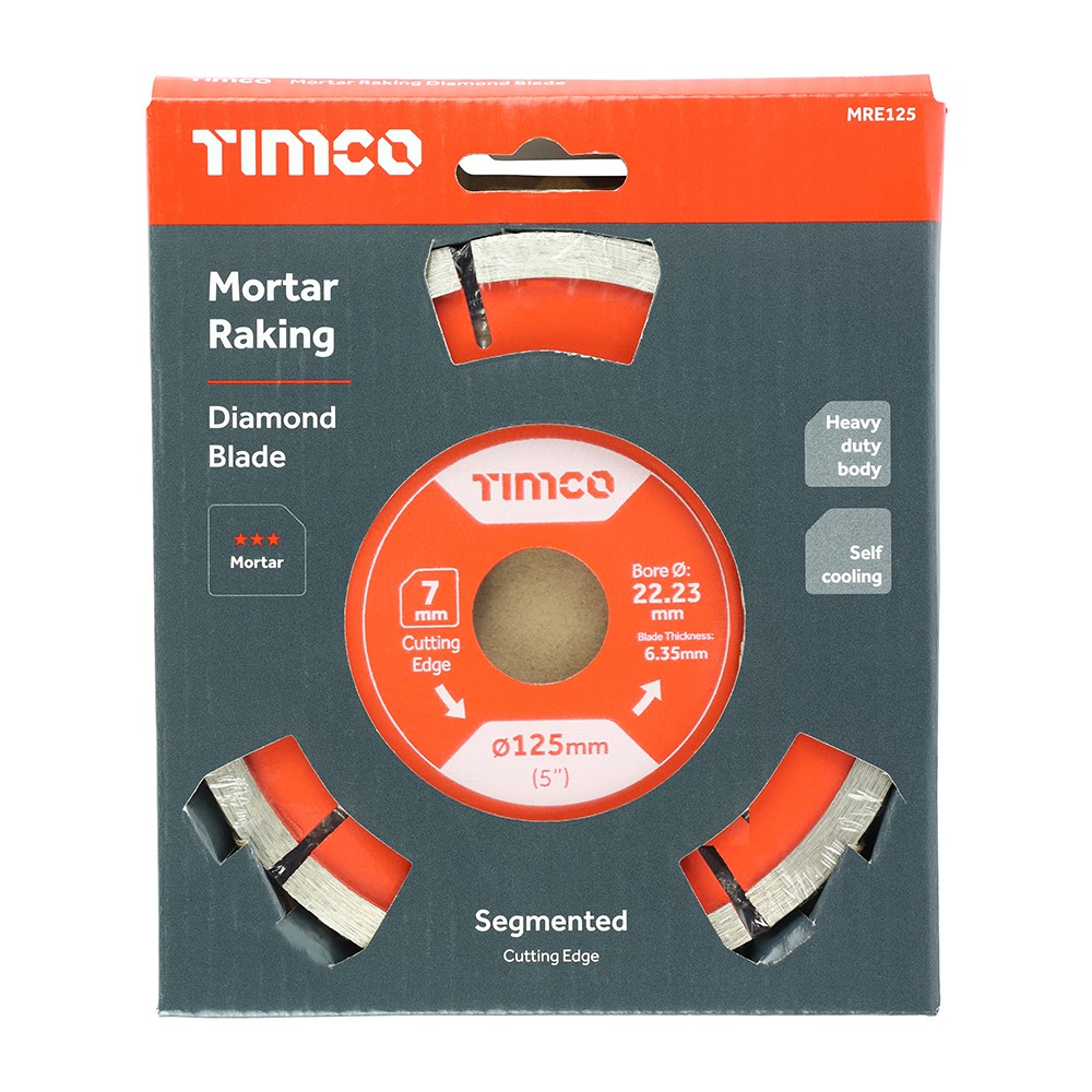 TIMCO Mortar Raking Diamond Blade - Segmented 125 x 22.2mm
