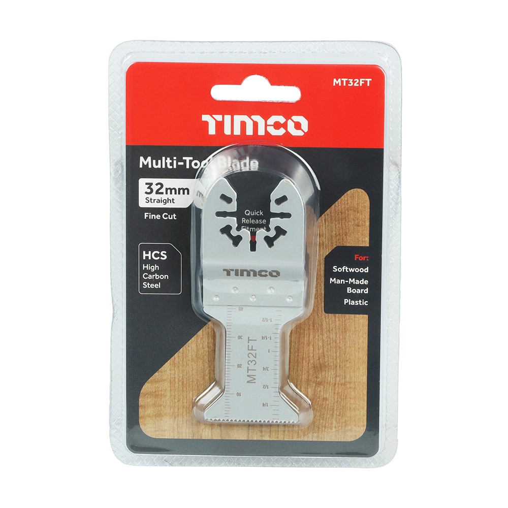 TIMCO Multi-Tool Blade - Straight Fine - For Wood 32mm