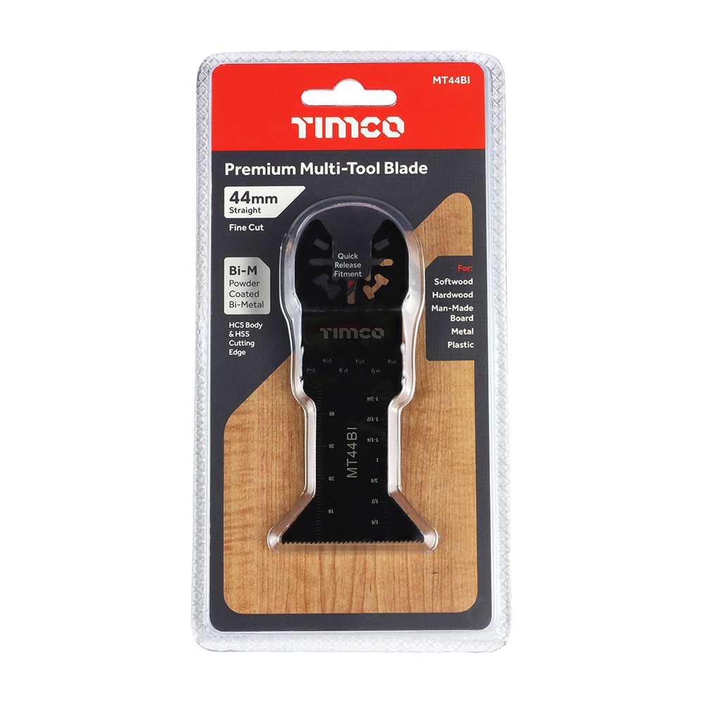 TIMCO Premium Multi-Tool Blades - Straight - For Wood/Metal 44mm