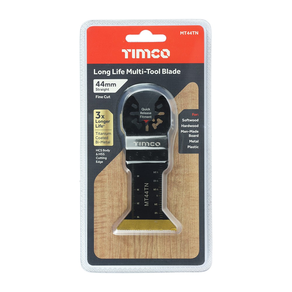 TIMCO Long Life Multi-Tool Blade - Straight - For Wood/Metal 44mm