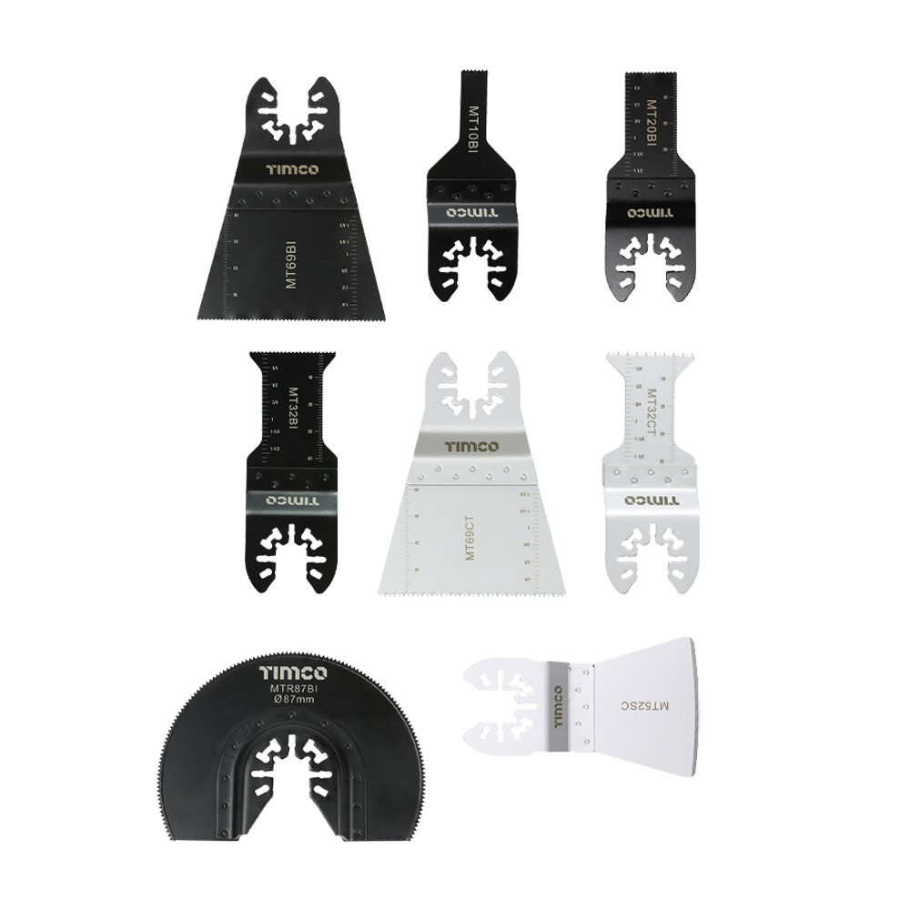 TIMCO Multi-Tool Blade Sets - 8 Piece Set Mixed