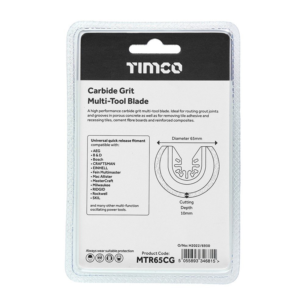TIMCO Multi-Tool Blade - Radial Grit - For Tiles Dia.65mm