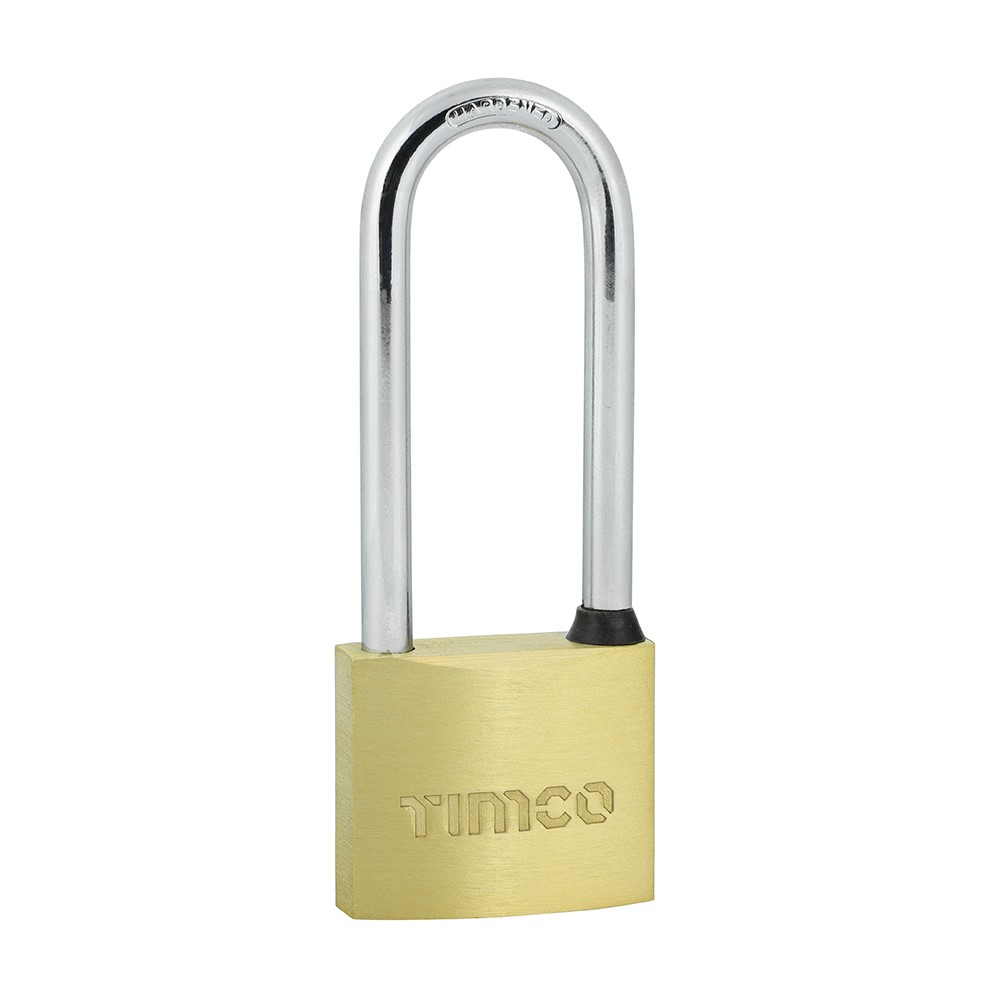 TIMCO Brass Padlock Long Shackle 40mm