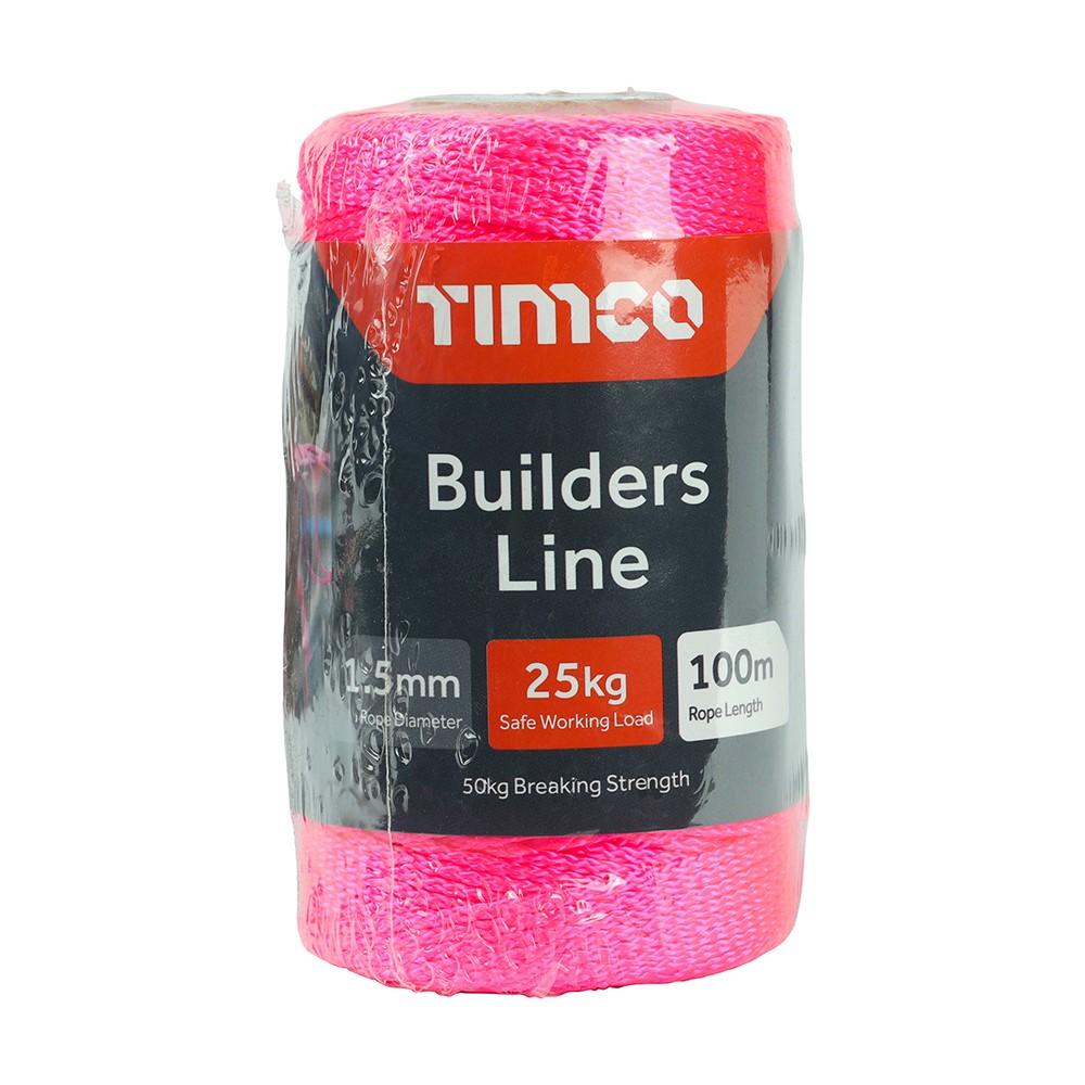 TIMCO Builders Line - Pink - Tube 1.5mm x 100m