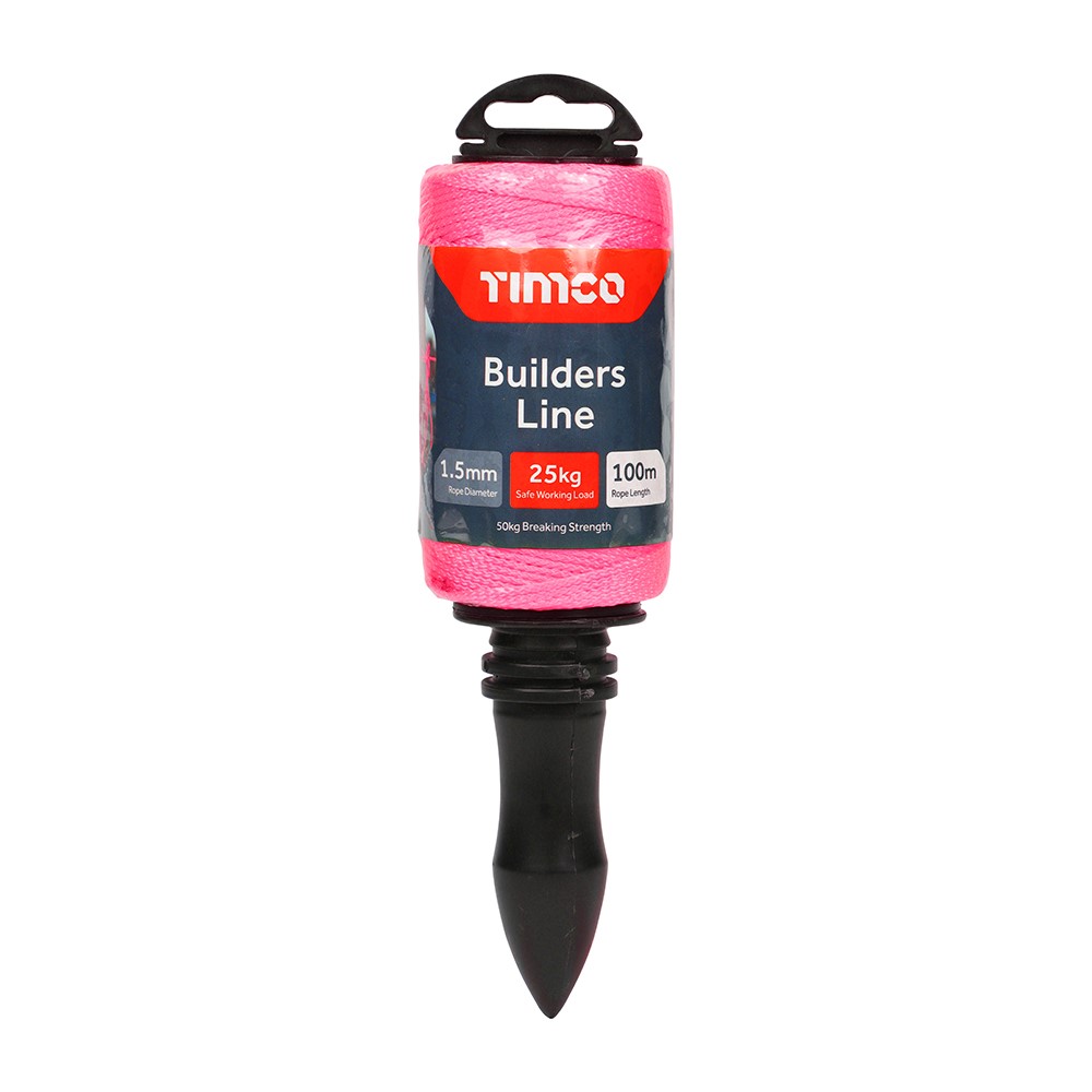 TIMCO Builders Line - Pink - Winder 1.5mm x 100m