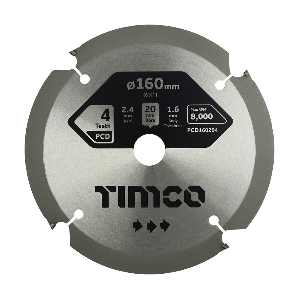 TIMCO PCD Fibre Cement Saw Blade 160 x 20mm x 4T