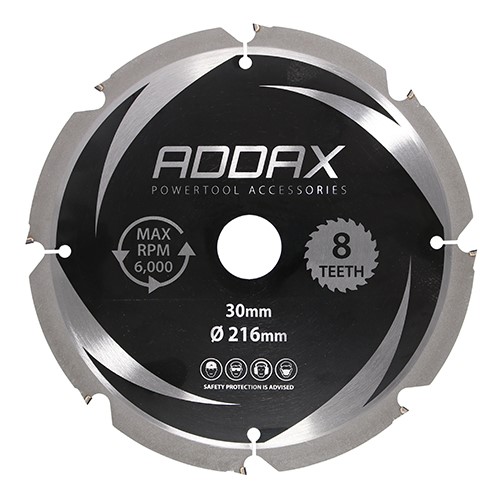 TIMCO PCD Fibre Cement Saw Blade 216 x 30mm x 8T