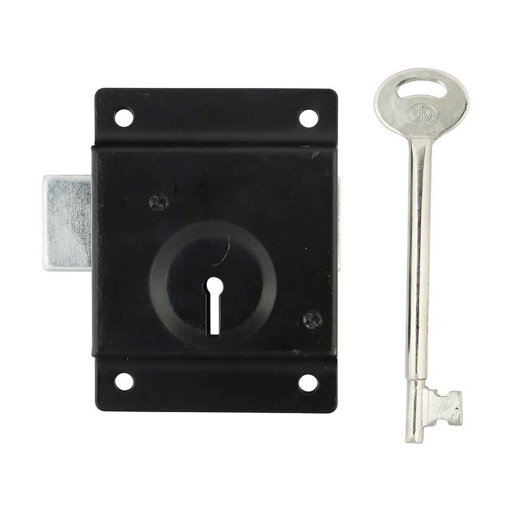 TIMCO Press Lock with Extra Long Keys - Epoxy Black 3