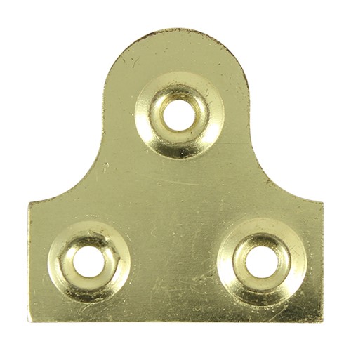 TIMCO Mirror Plates - Plain - Electro Brass 38mm (4)