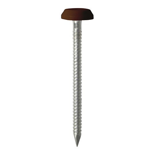 TIMCO Polymer Headed Nails - A4 Stainless Steel - Mahogany 50mm (100 Pack)