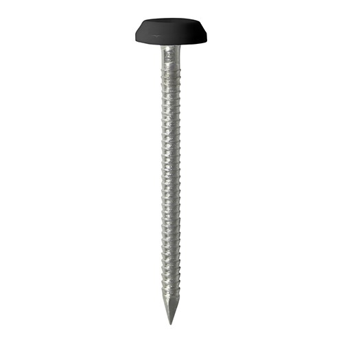 TIMCO Polymer Headed Nails - A4 Stainless Steel - Black 65mm (100 Pack)