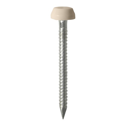 TIMCO Polymer Headed Pins - A4 Stainless Steel - Beige 25mm (250 Pack)