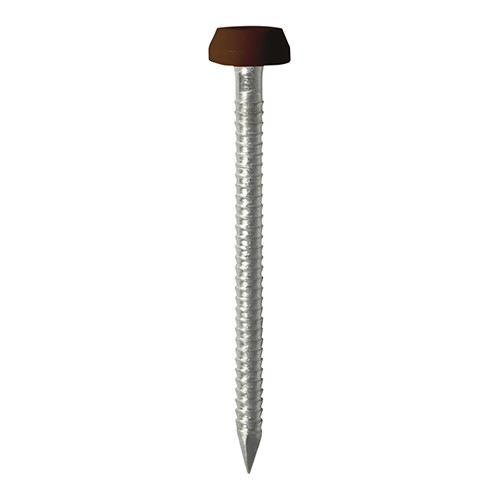 TIMCO Polymer Headed Pins - A4 Stainless Steel - Mahogany 40mm (250 Pack)