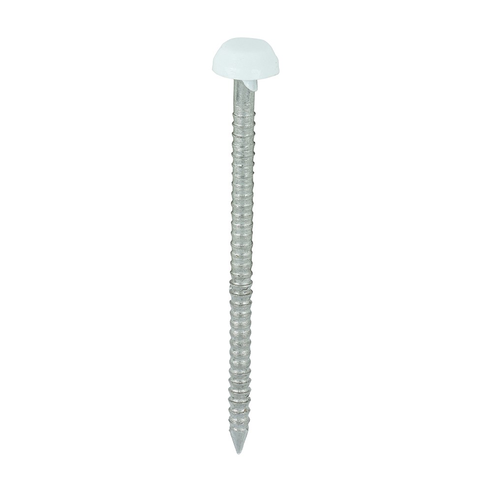 TIMCO Polymer Headed Pins - A4 Stainless Steel - White 40mm (250 Pack)