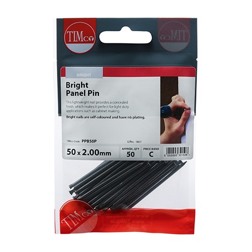 TIMCO Panel Pins - Bright 50 x 2.00mm (50)