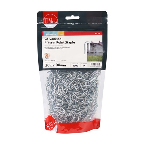 TIMCO Presser Point Staples - Galvanised 20 x 2.00mm (1kg)