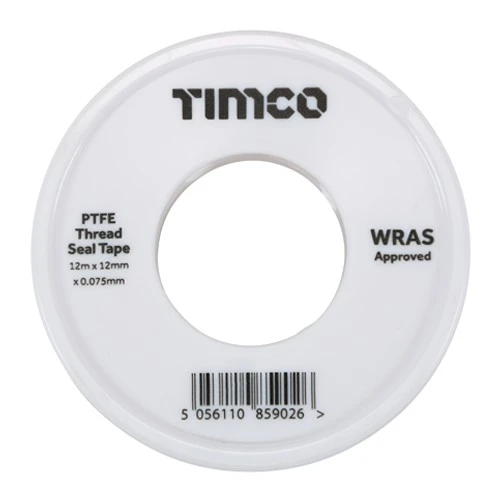 TIMCO PTFE Thread Seal Tape 12m x 12mm (10 Roll Pack)