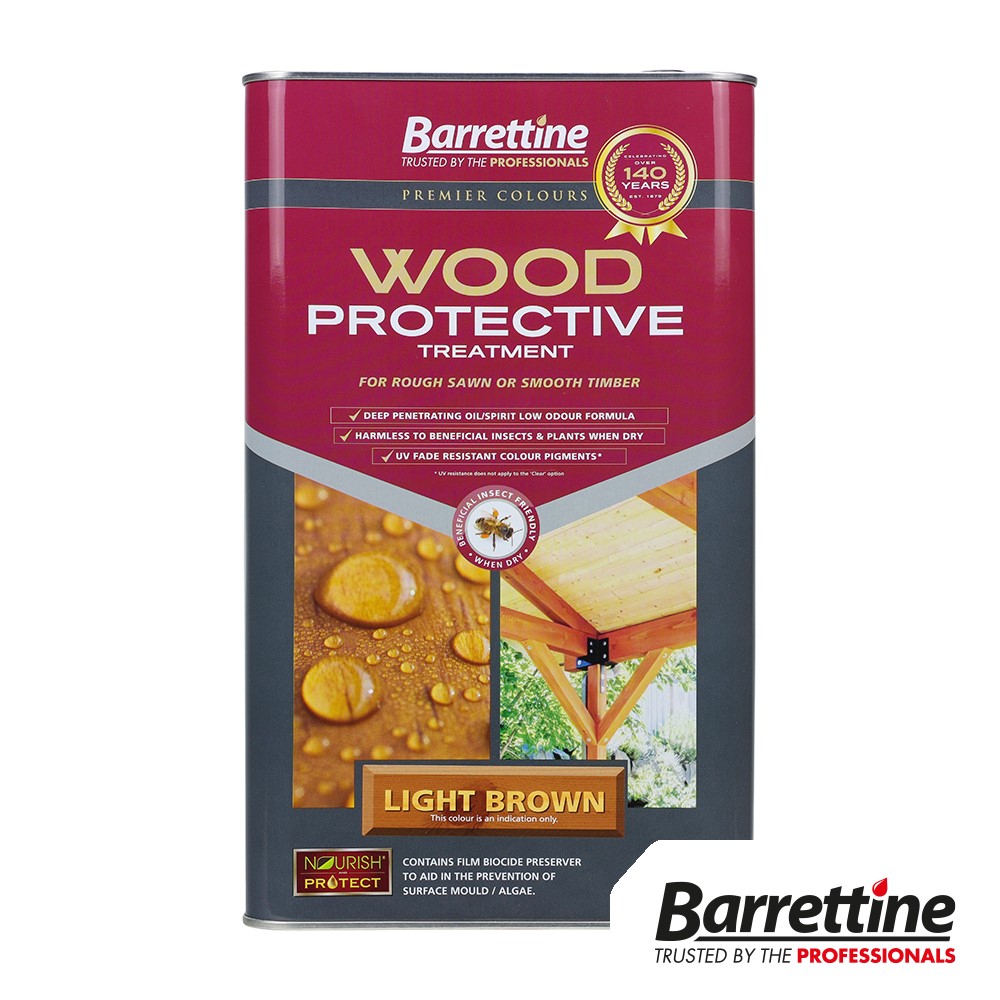 TIMCO Wood Protective Treatment - Light Brown 5L (Pack of 2)