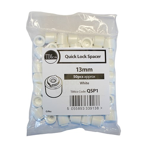 TIMCO Quick Lock Spacers 13mm (50 Bag)