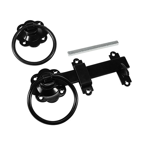 TIMCO Ring Gate Latch - Plain - Black 6