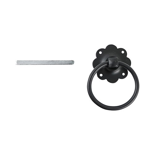 TIMCO Ring Gate Latch - Plain - Black 6