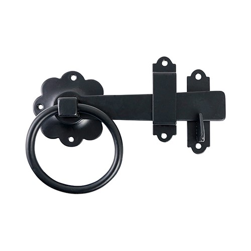 TIMCO Ring Gate Latch - Plain - Black 6