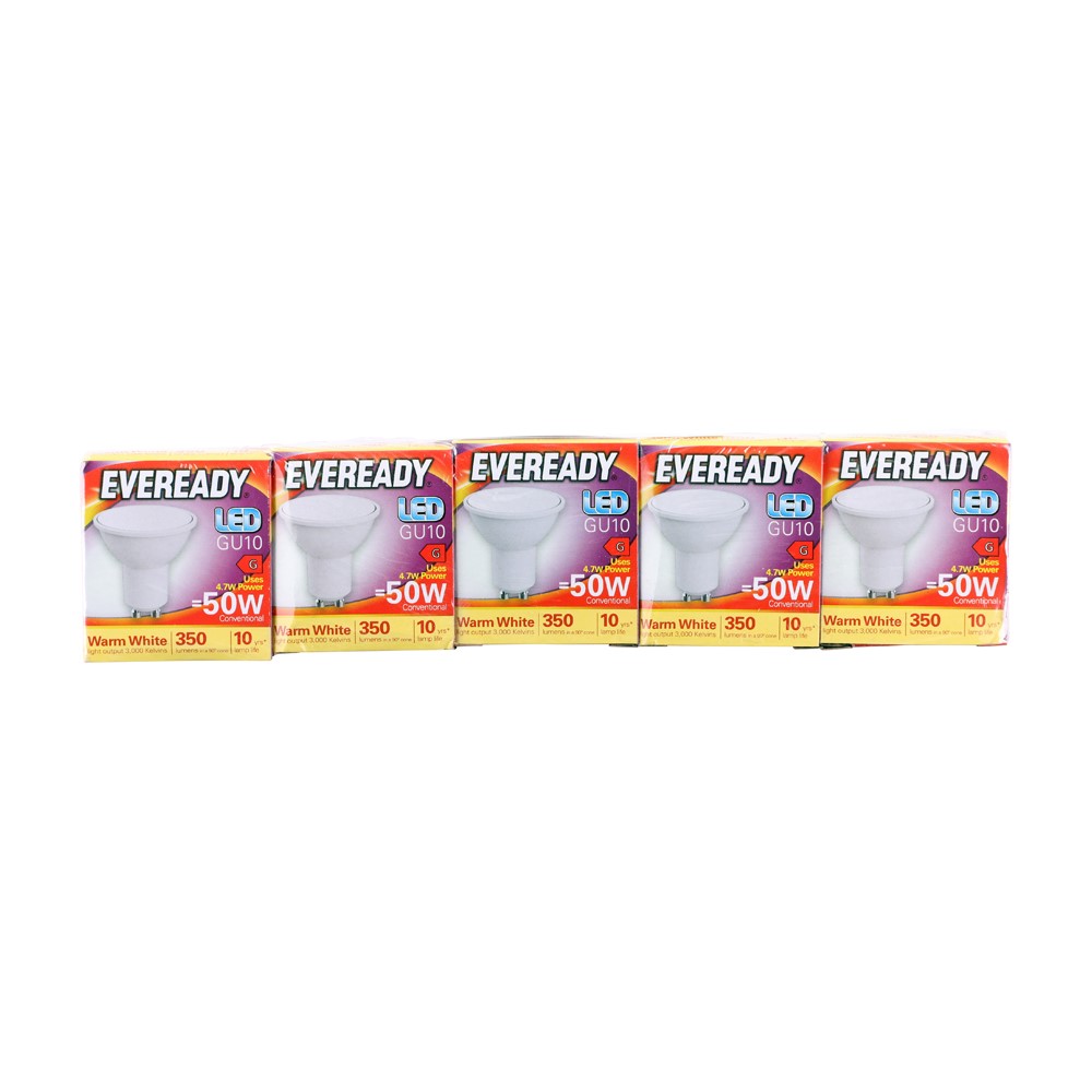 Eveready LED GU10 Bulb 320 Lumen (5 Pack)
