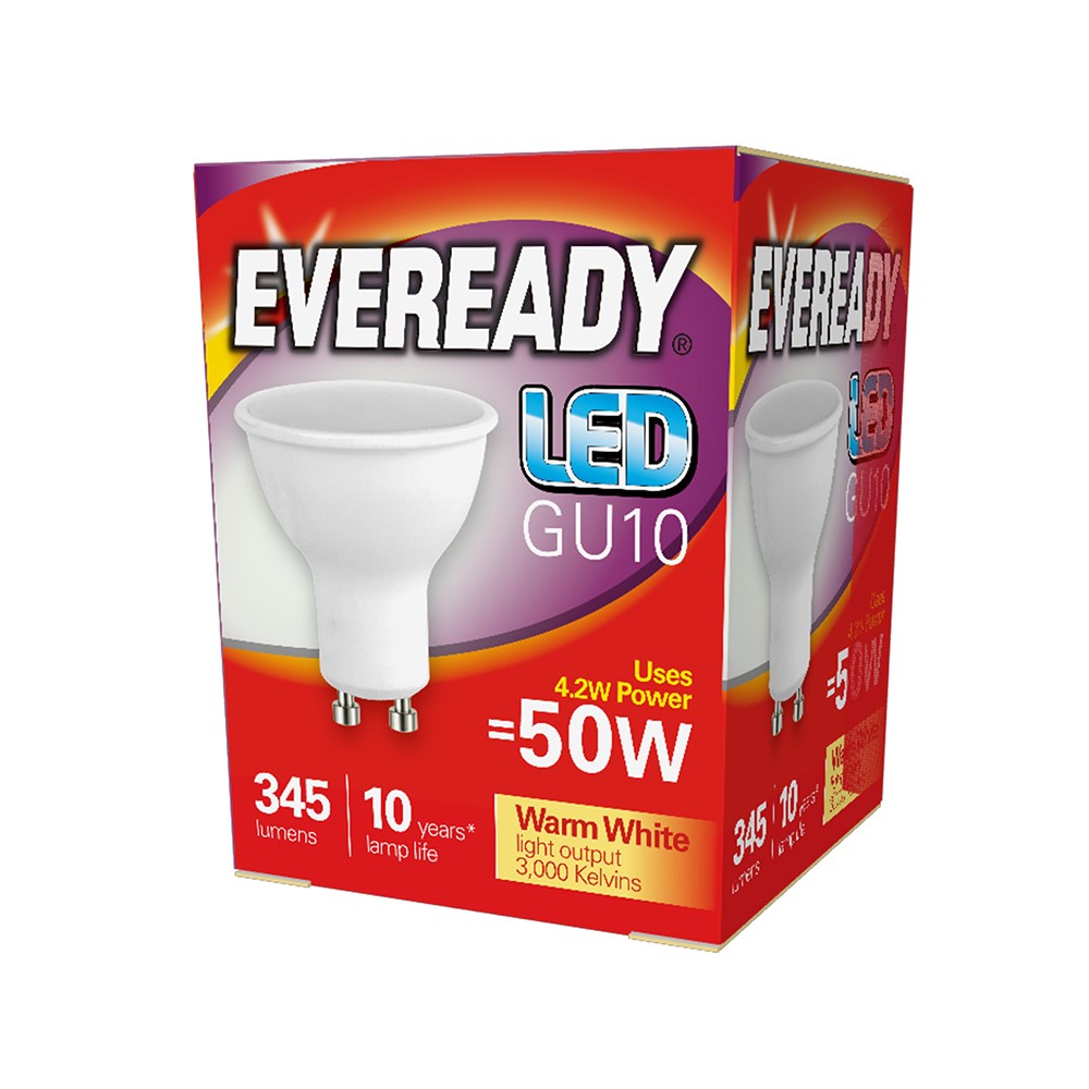 Eveready LED GU10 Bulb 320 Lumen (5 Pack)