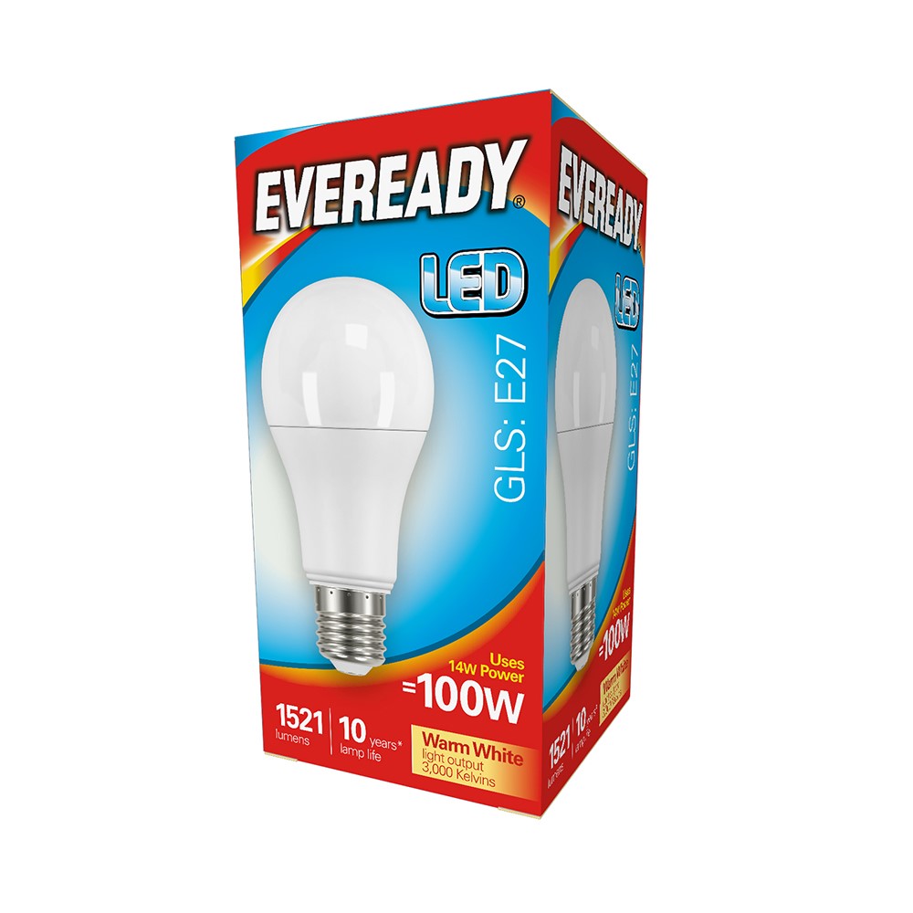 Eveready LED GLS E27 Bulb 1521 Lumen (5 Pack)