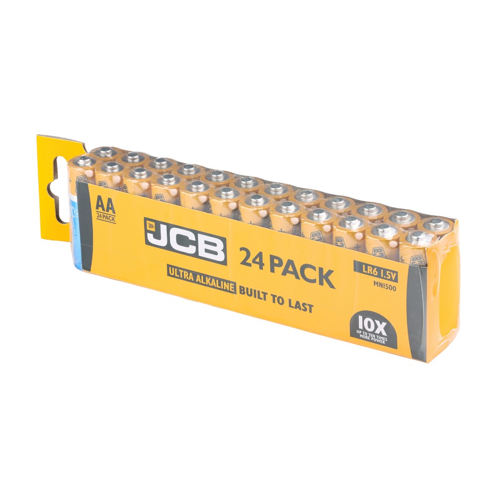 JCB Ultra Alkaline Batteries AA (24 Pack)