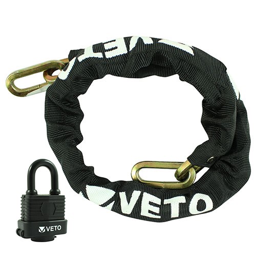 TIMCO Security Chain & Weatherproof Padlock 8mm x 1m (2 Bag)