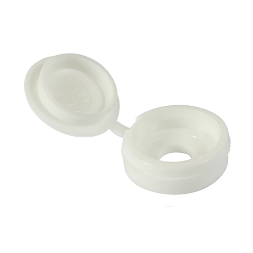 TIMCO Hinged Screw Caps - Small - White to Fit 3.0 to 4.5mm Screw (100 Pack)
