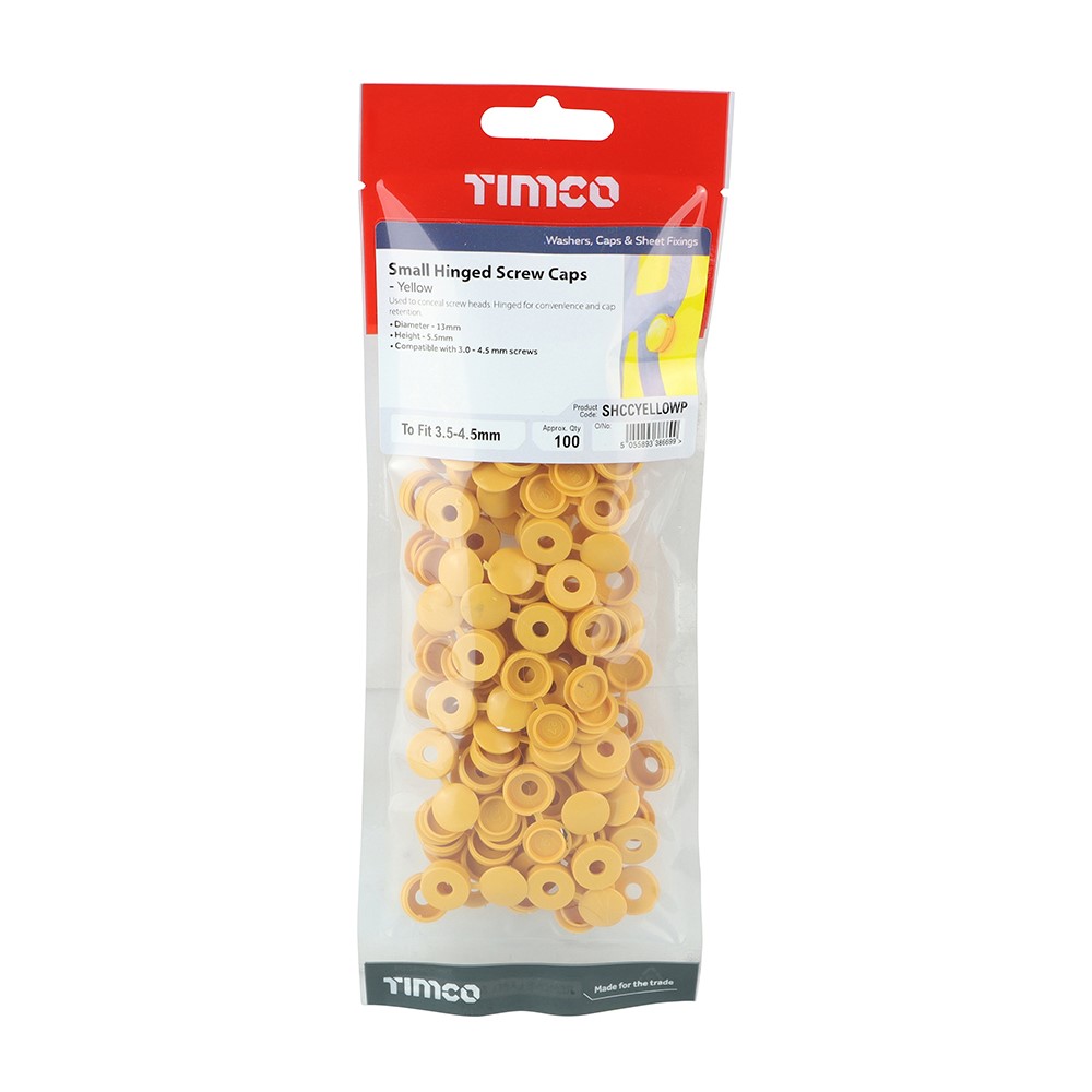 TIMCO Hinged Screw Caps - Small to Fit 3.0 to 4.5mm Screw (100 Pack)