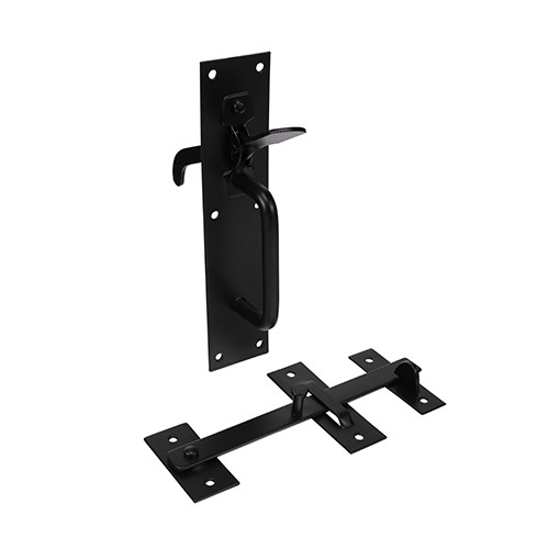 TIMCO Suffolk Latch - Medium Duty - Black 205 x 45mm
