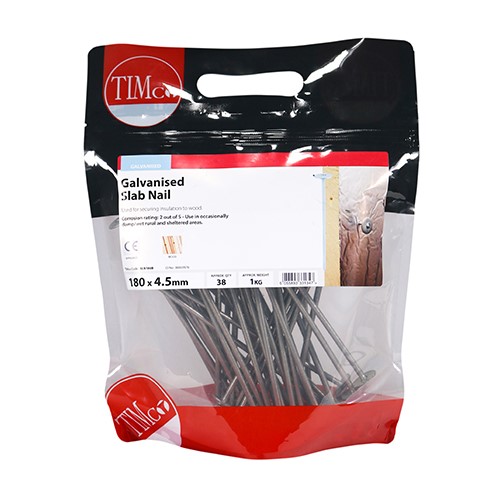 TIMCO Slab Nails - Galvanised 180 x 4.50 (1kg)