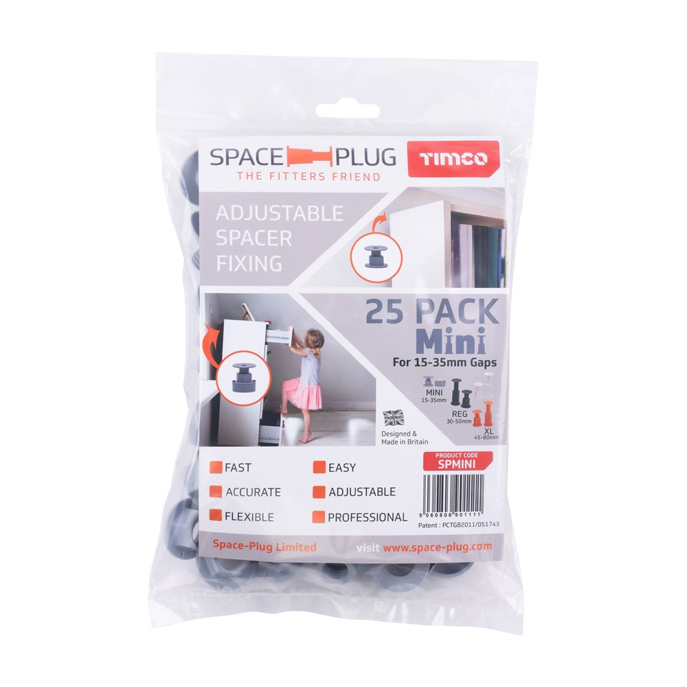 TIMCO Space-Plug - Mini - 15-35mm (25 pack)