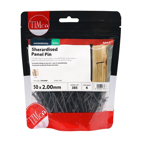 TIMCO Panel Pins - Sherardised 50 x 2.00mm (0.5kg)