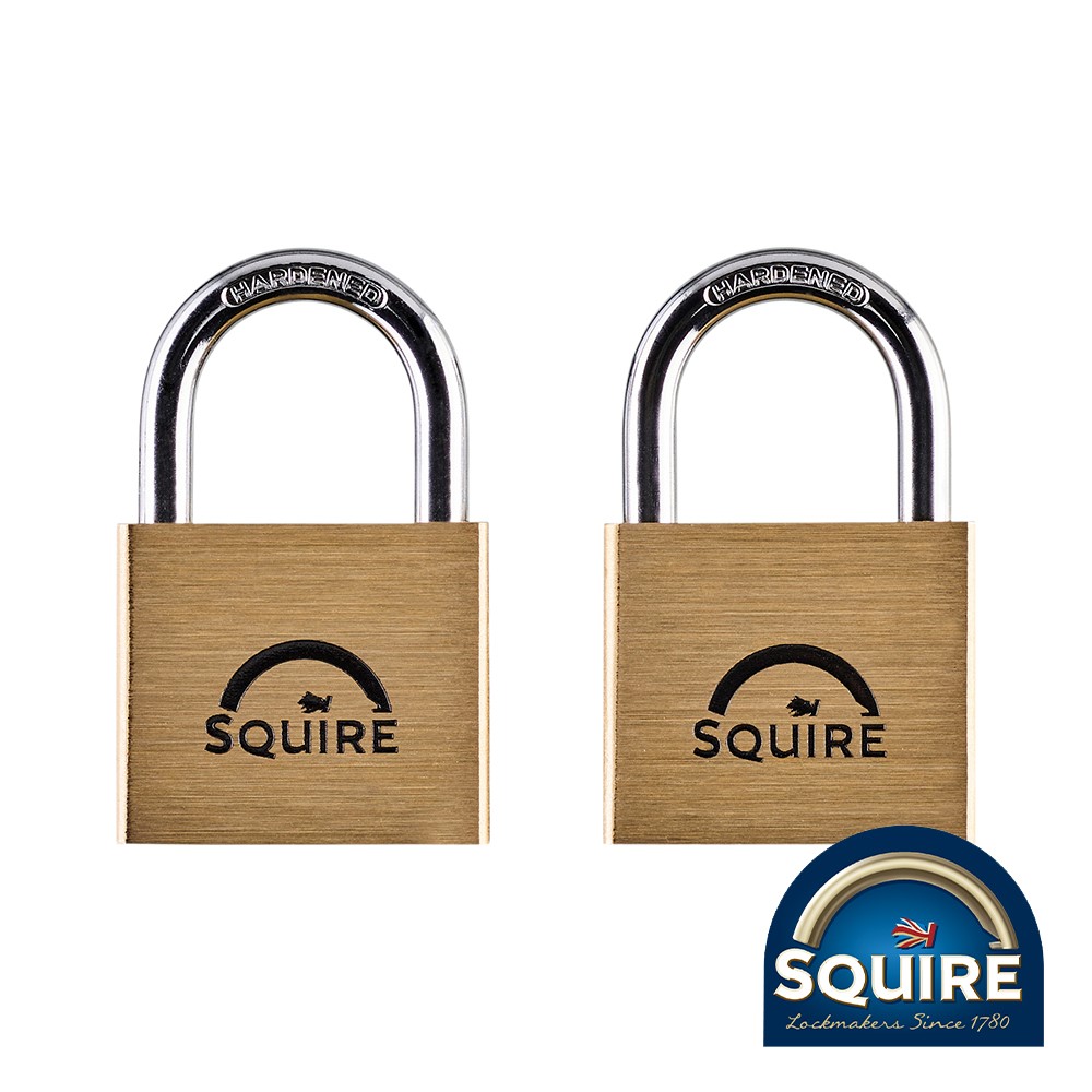 TIMCO Premium Brass Lion Padlock - Keyed Alike - LN4T 40mm (2 Pack)