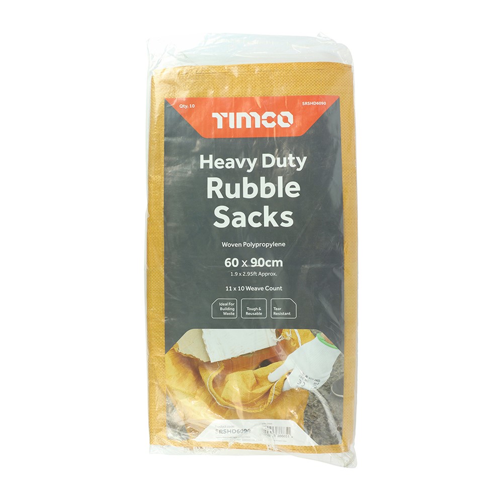 TIMCO Rubble Sacks - Heavy Duty 60 x 90cm (10 Bag)