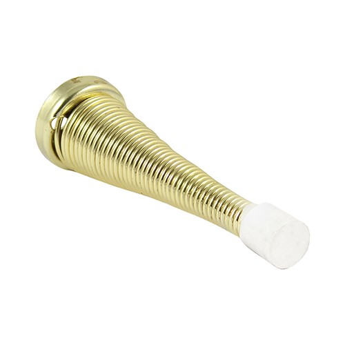 TIMCO Spring Door Stops - Electro Brass 78 x 24mm (2)