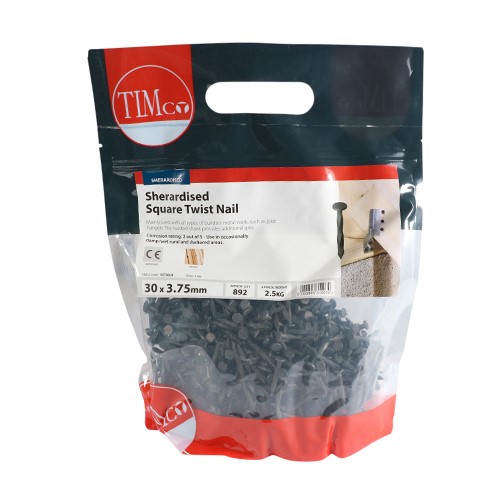 TIMCO Square Twist Nails - Sherardised 30 x 3.75mm (2.5kg)