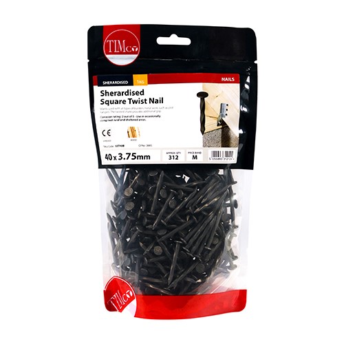 TIMCO Square Twist Nails - Sherardised 40 x 3.75mm (1kg)