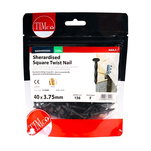 TIMCO Square Twist Nails - Sherardised 40 x 3.75 (0.5kg)